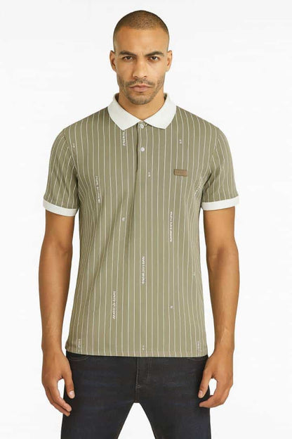 ARMAN_I EXCHANGE SAGE GREEN COLOUR PREMIUM POLO NECK TSHIRT