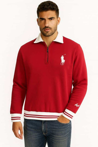 US POLO RED COLOUR FULL SLEEVES POLO TSHIRT