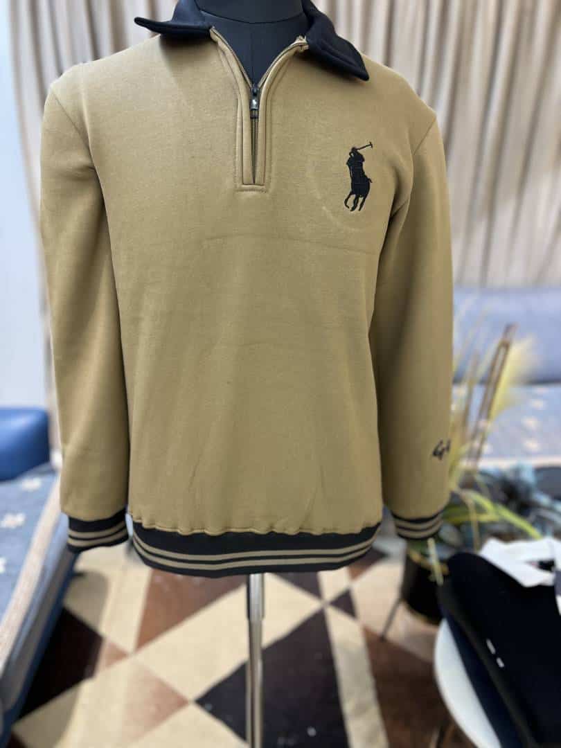 US POLO KHAKI COLOUR FULL SLEEVES POLO TSHIRT