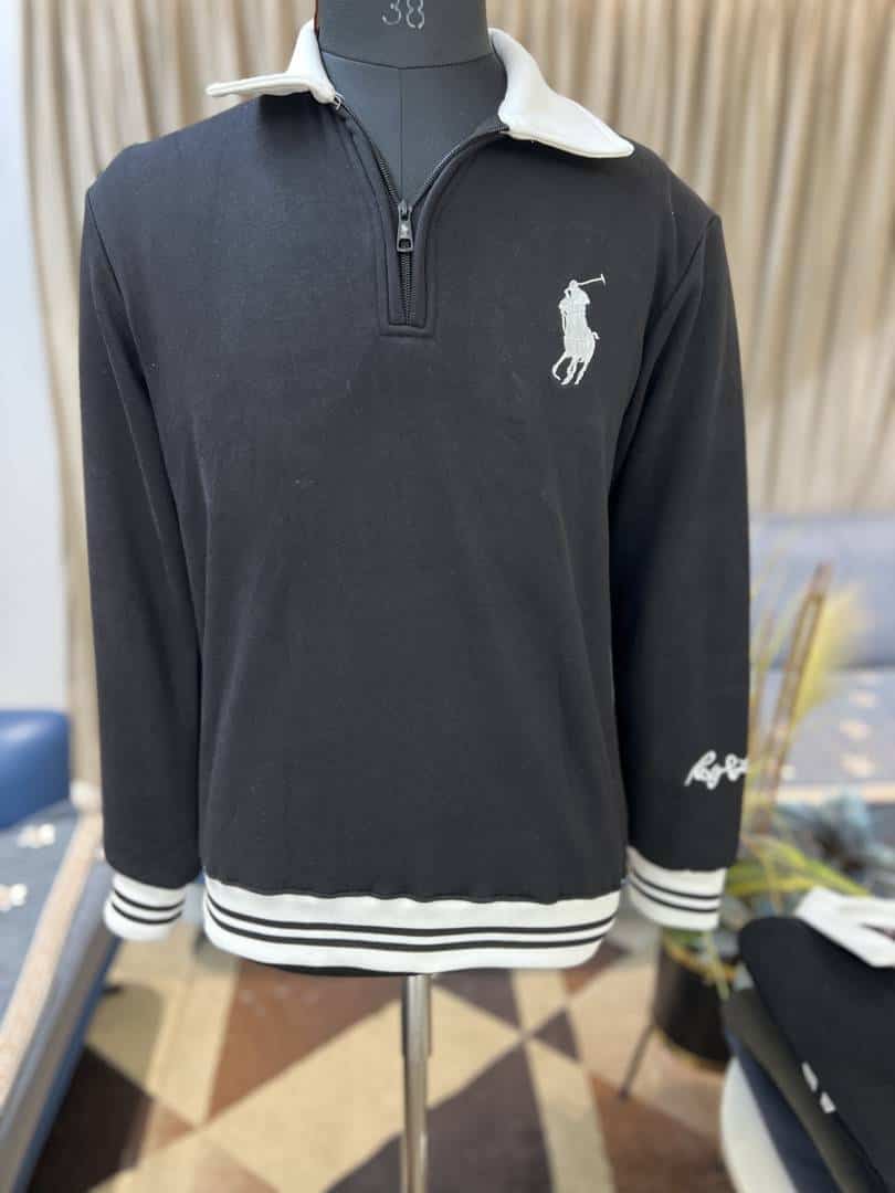 US POLO BLACK COLOUR FULL SLEEVES POLO TSHIRT
