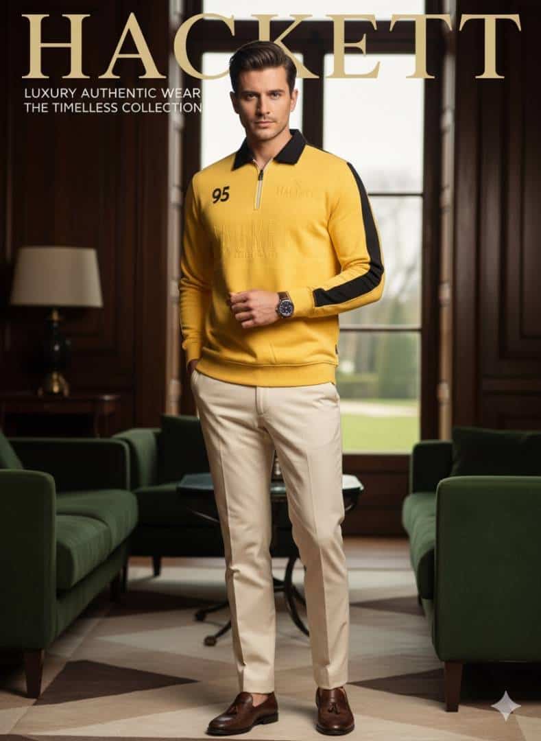 HACKET_T FULL SLEEVES BRIGHT YELLOW COLOUR WINTER COLLECTIONS