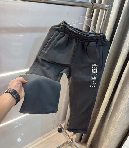 Abercrombie & Fitch Dark Grey Embroidery Logo Imported Trackpant