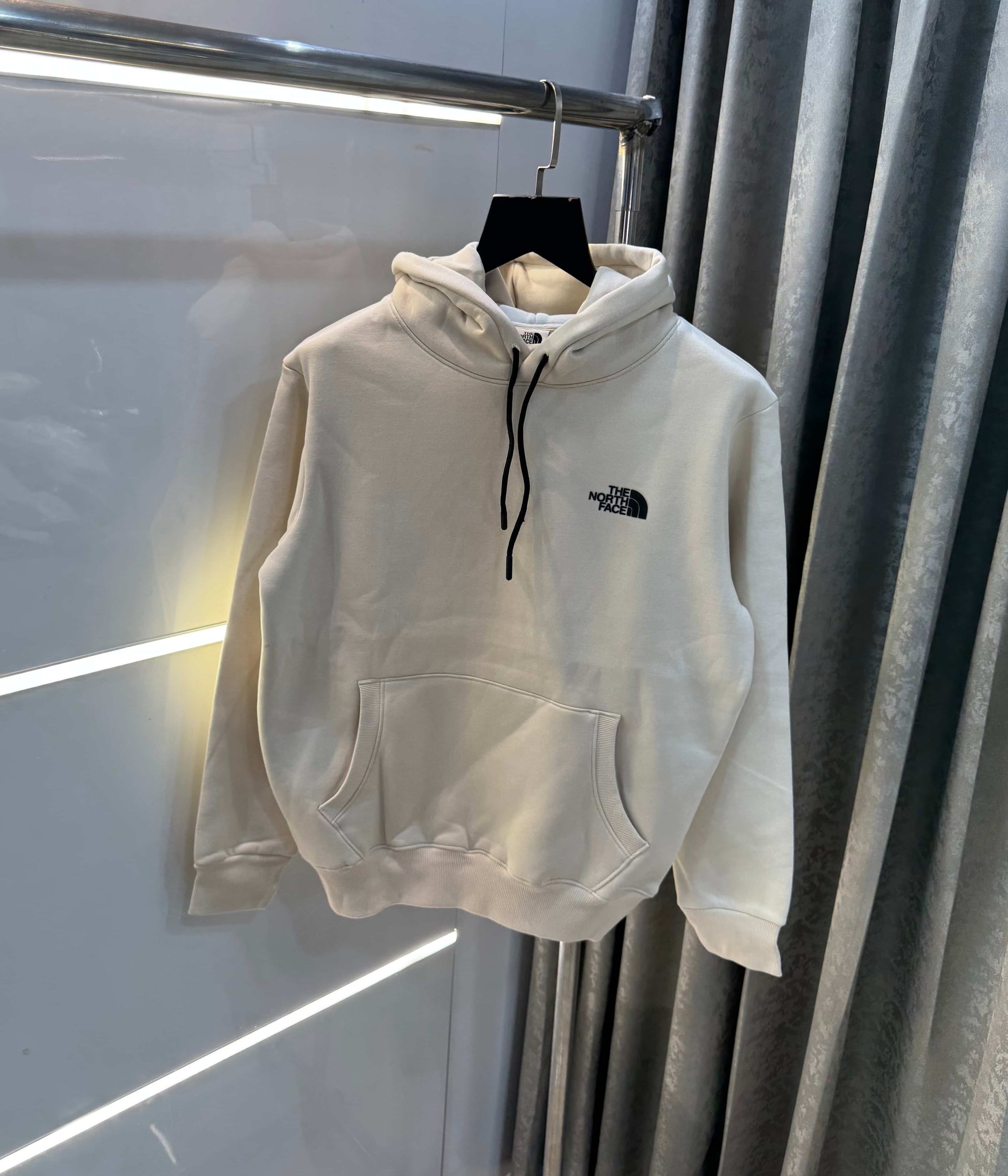 The  North Face Cream Printed Imported Hoodie