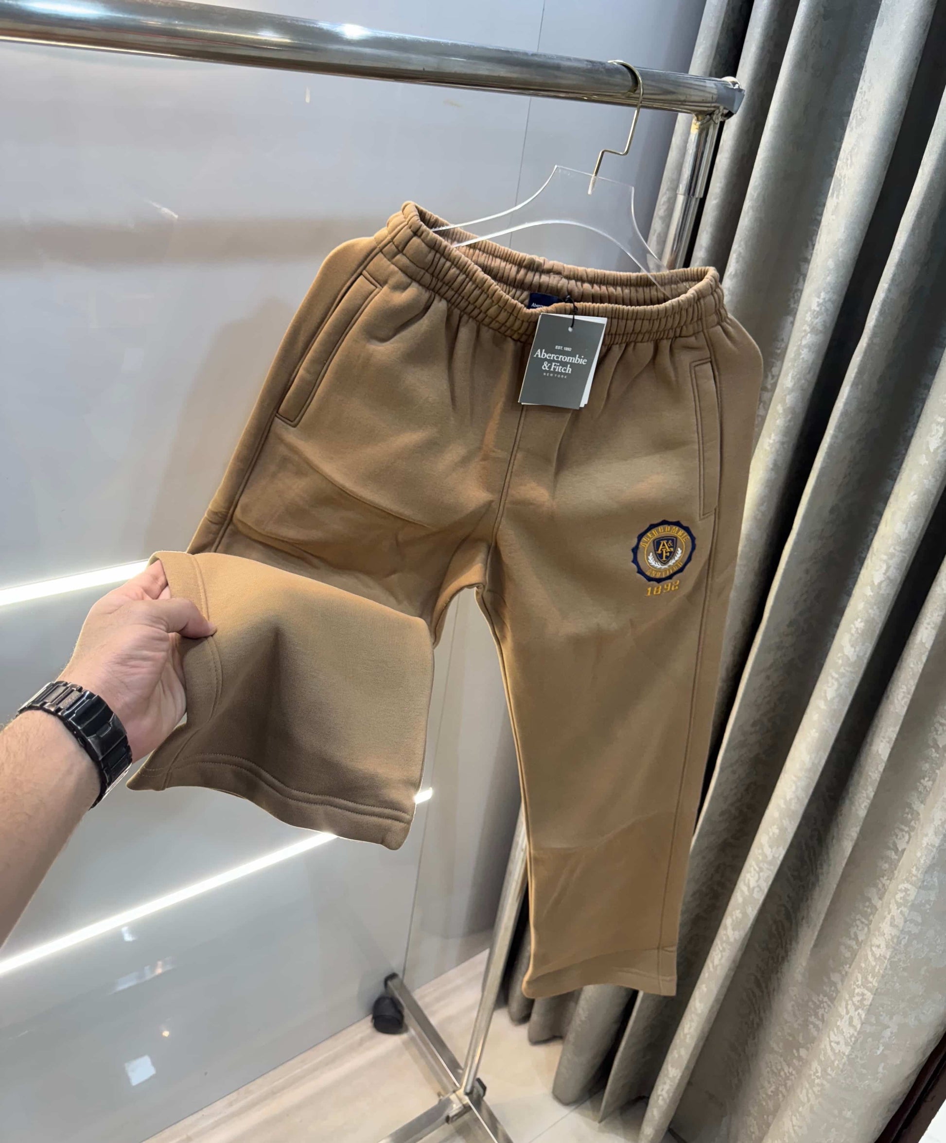 Abercrombie & Fitch Brown Embroidery Logo Imported Trackpant