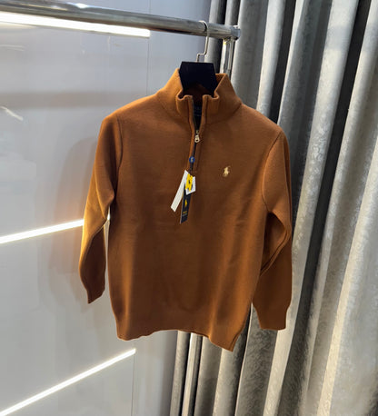 Ralph  Lauren Brown Lambs Wool Knitted Pull Over