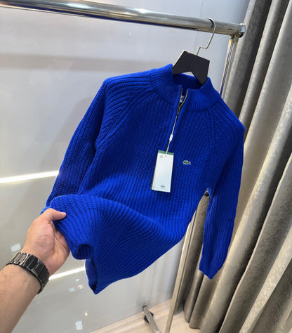 Lacost e blue  Embroidery Logo Imported Knitted Premium Pull Over
