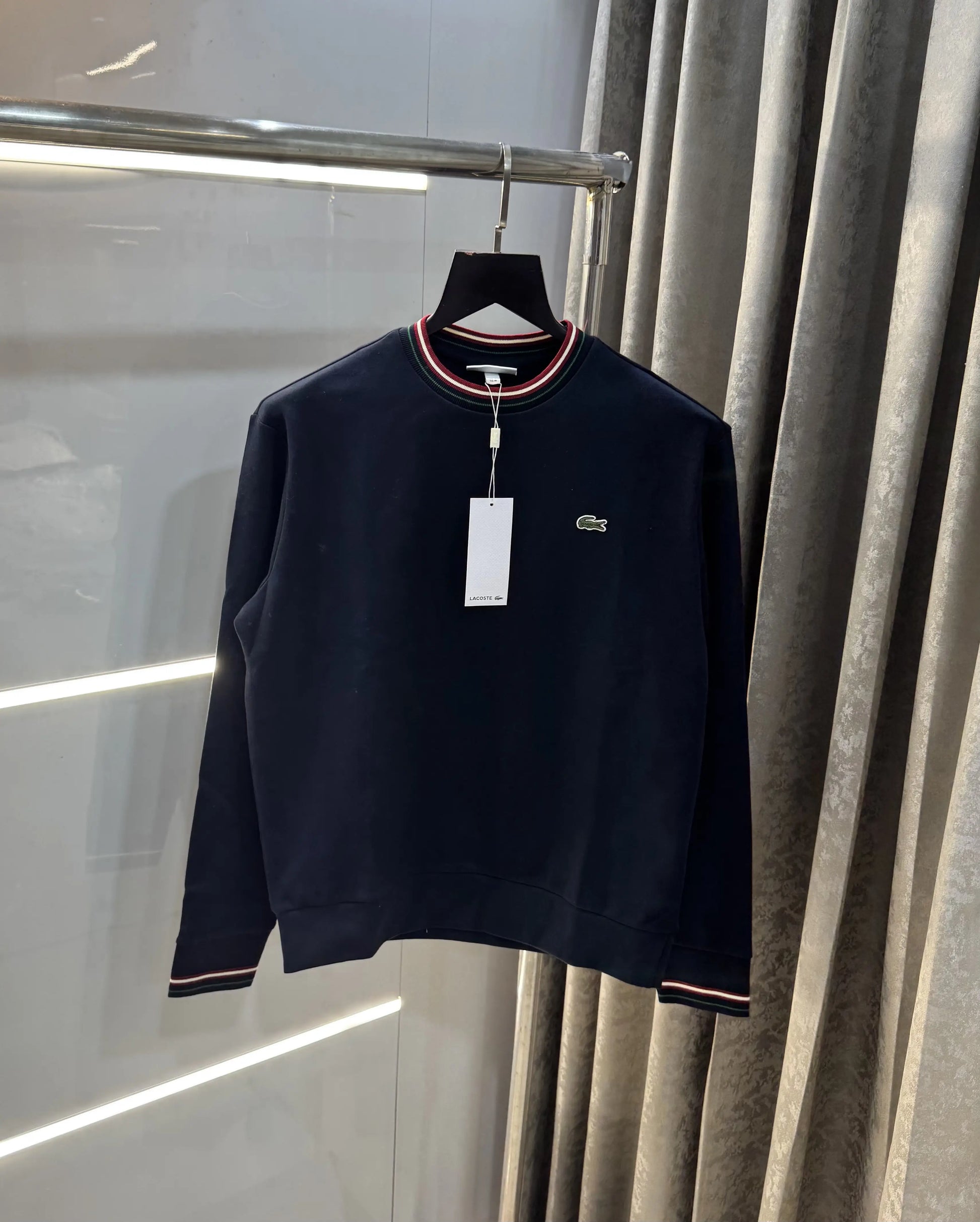 Lacost e Navy Blue Premium Classic Sweatshirt
