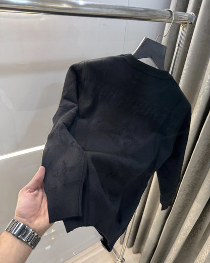 Louis  Vuitton Black Imported Knitted Pull Over