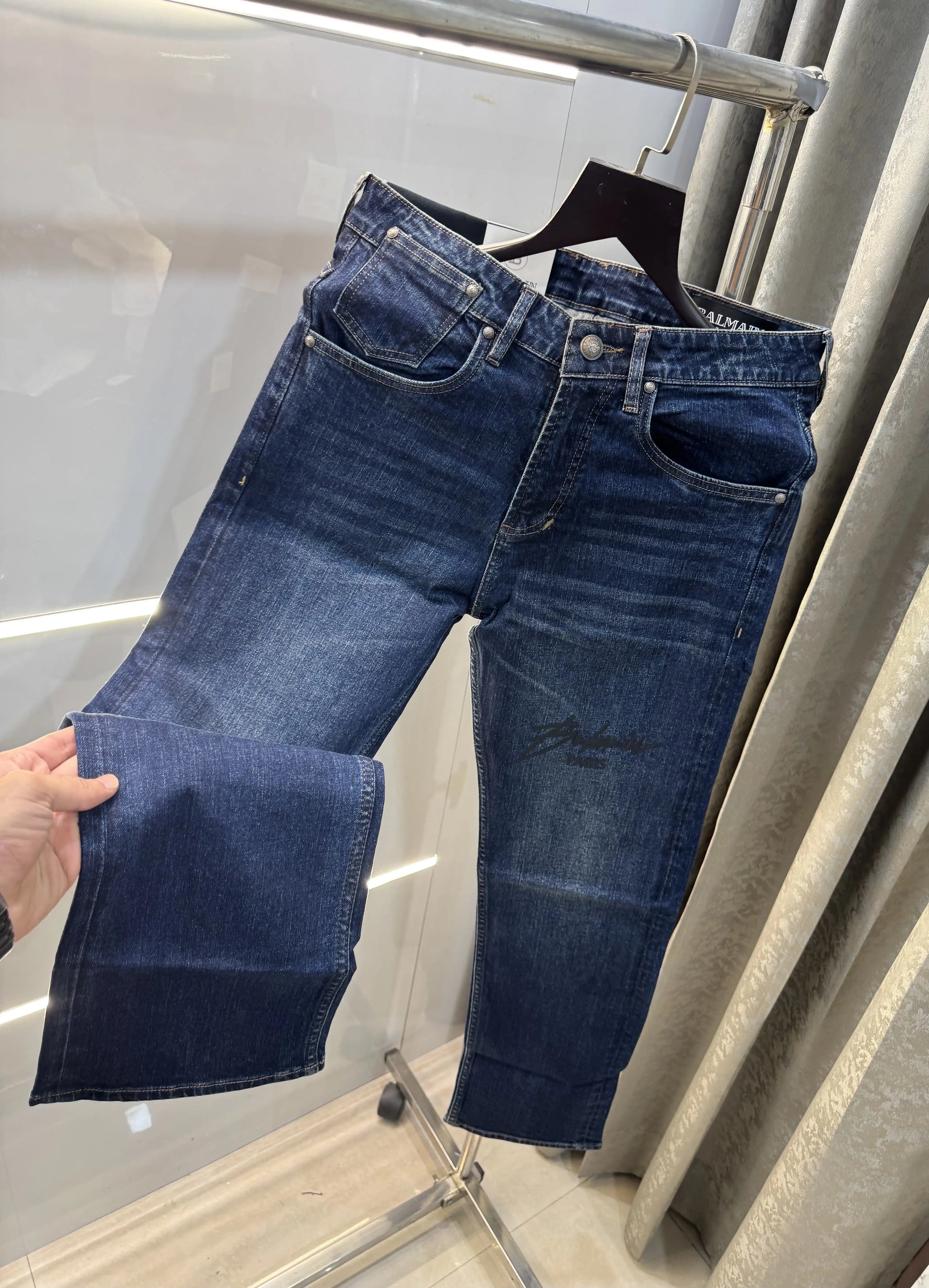 Balmai n Paris Dark Blue Pocket Imported Premium Denim