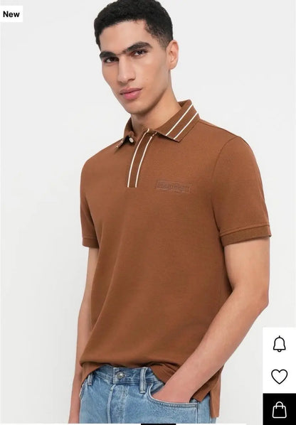 Tommy  Hilfiger Brown Premium Polo T-Shirt