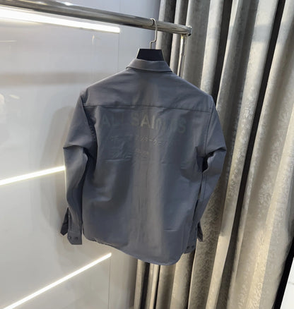 All Saints Dark Grey Imported Cargo Shirt