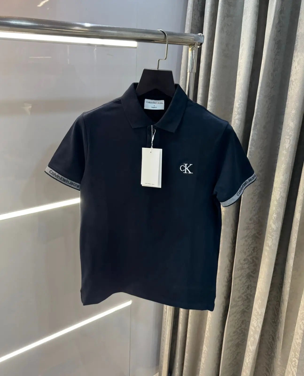Calvin  Klein Navy Premium Polo T-Shirt