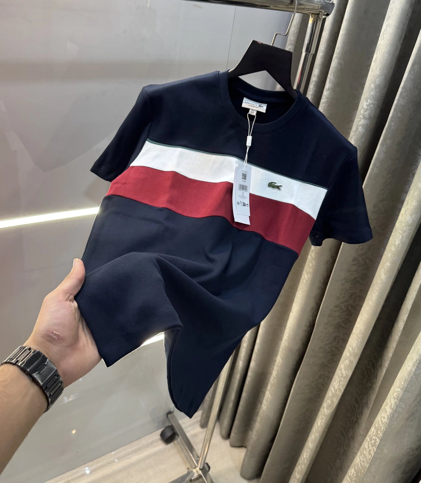 Lacost e Navy Blue Premium Classic T-Shirt