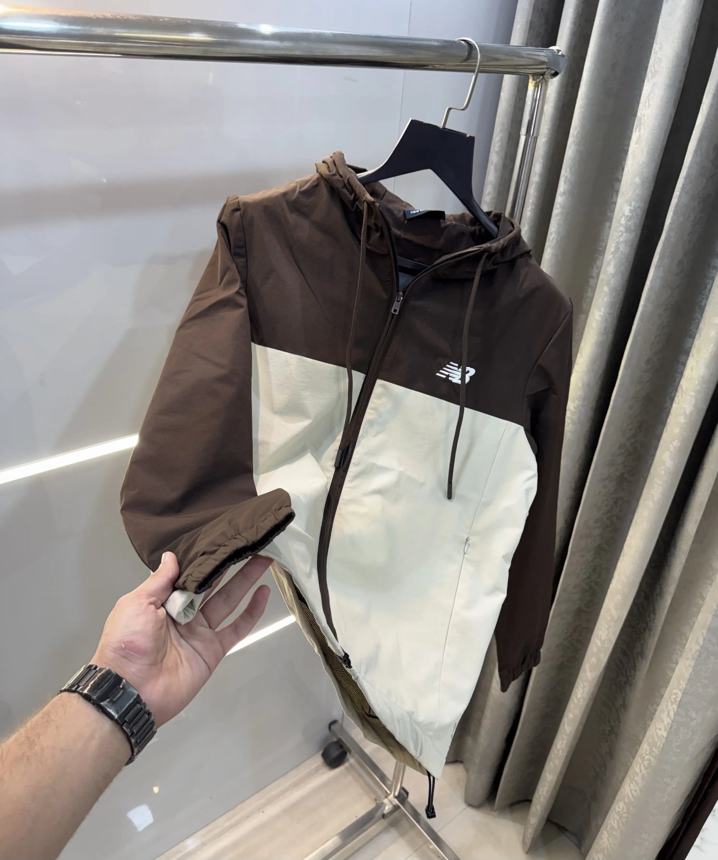 New Balance Cream Imported Premium Windbreaker Jacket