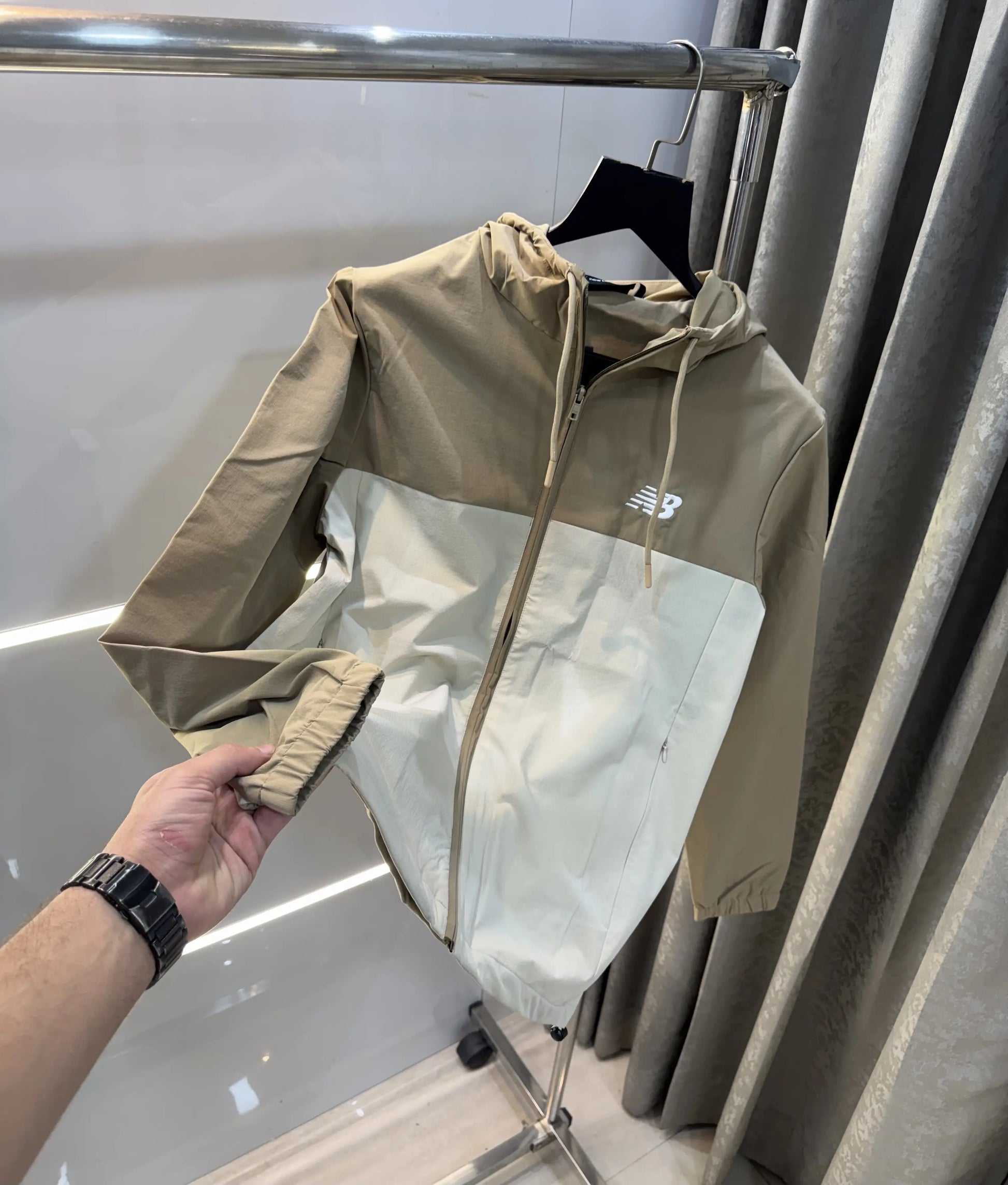 NeW balance Cream Imported Premium Windbreaker Jacket