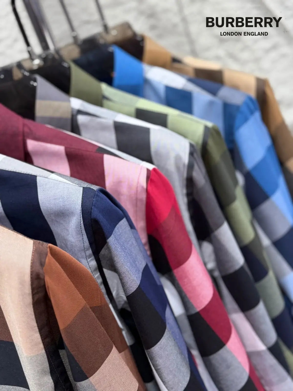 Burberr y 6 Red Checks Premium Shirt With Original Bo_-x Packing