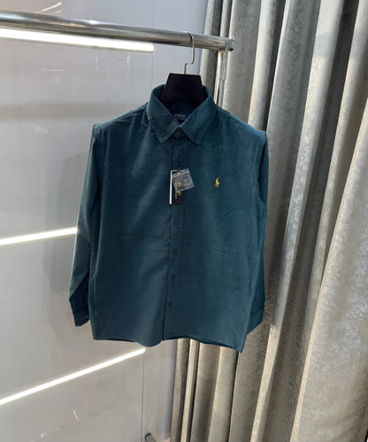Ralph  Lauren Bottle Green Embroidry Logo Premium Shirt