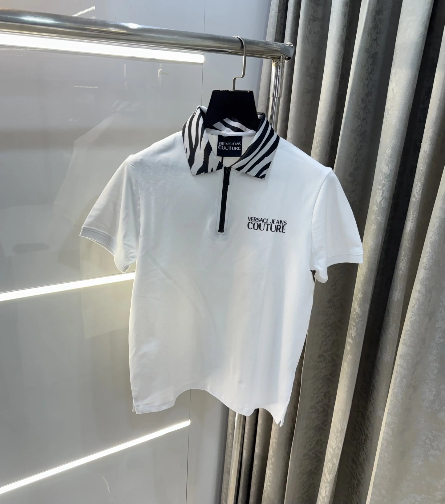 Versac3 Couture White Collar Look Imported Polo T-Shirt