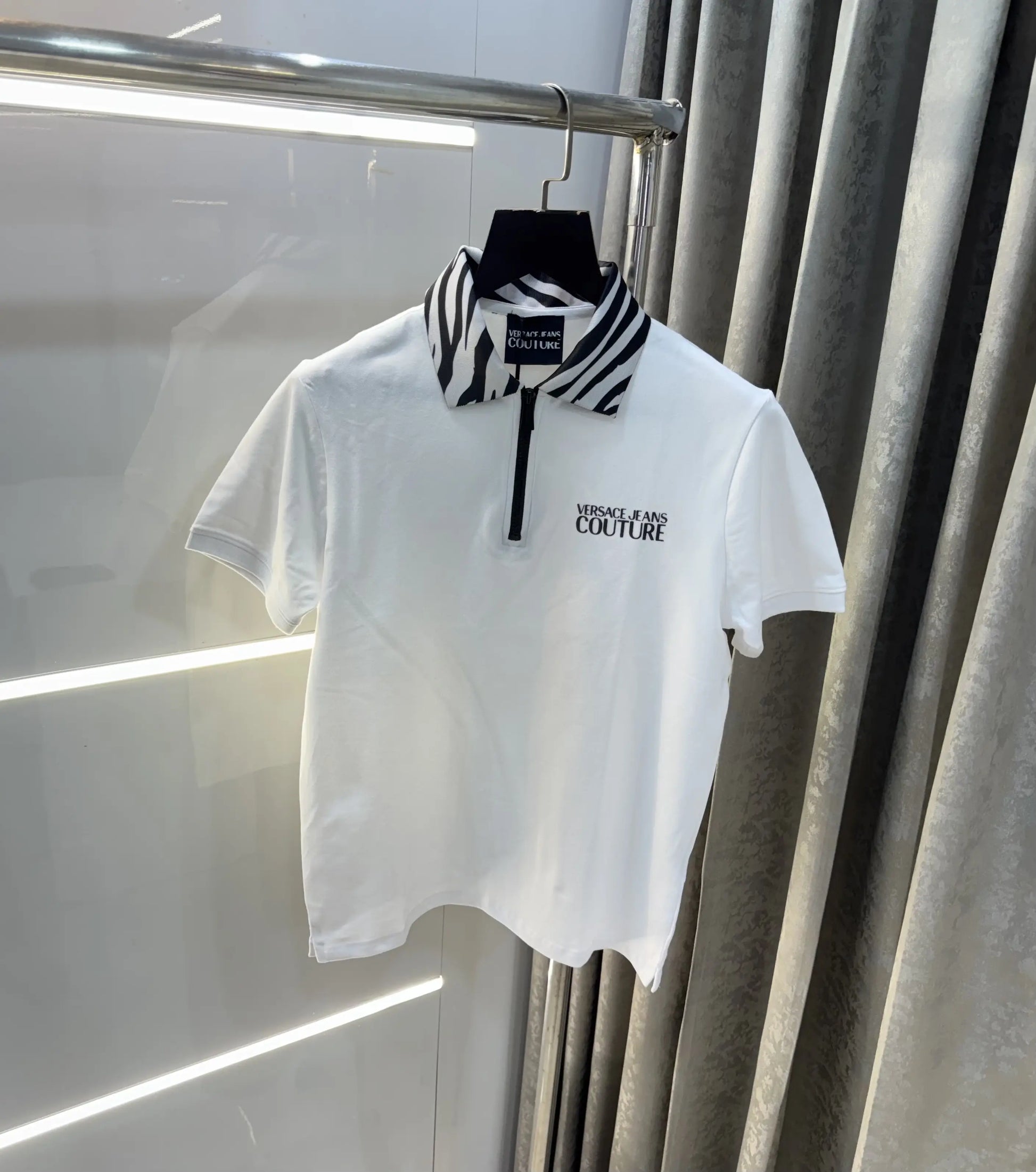 Versac3 Couture White Collar Look Imported Polo T-Shirt