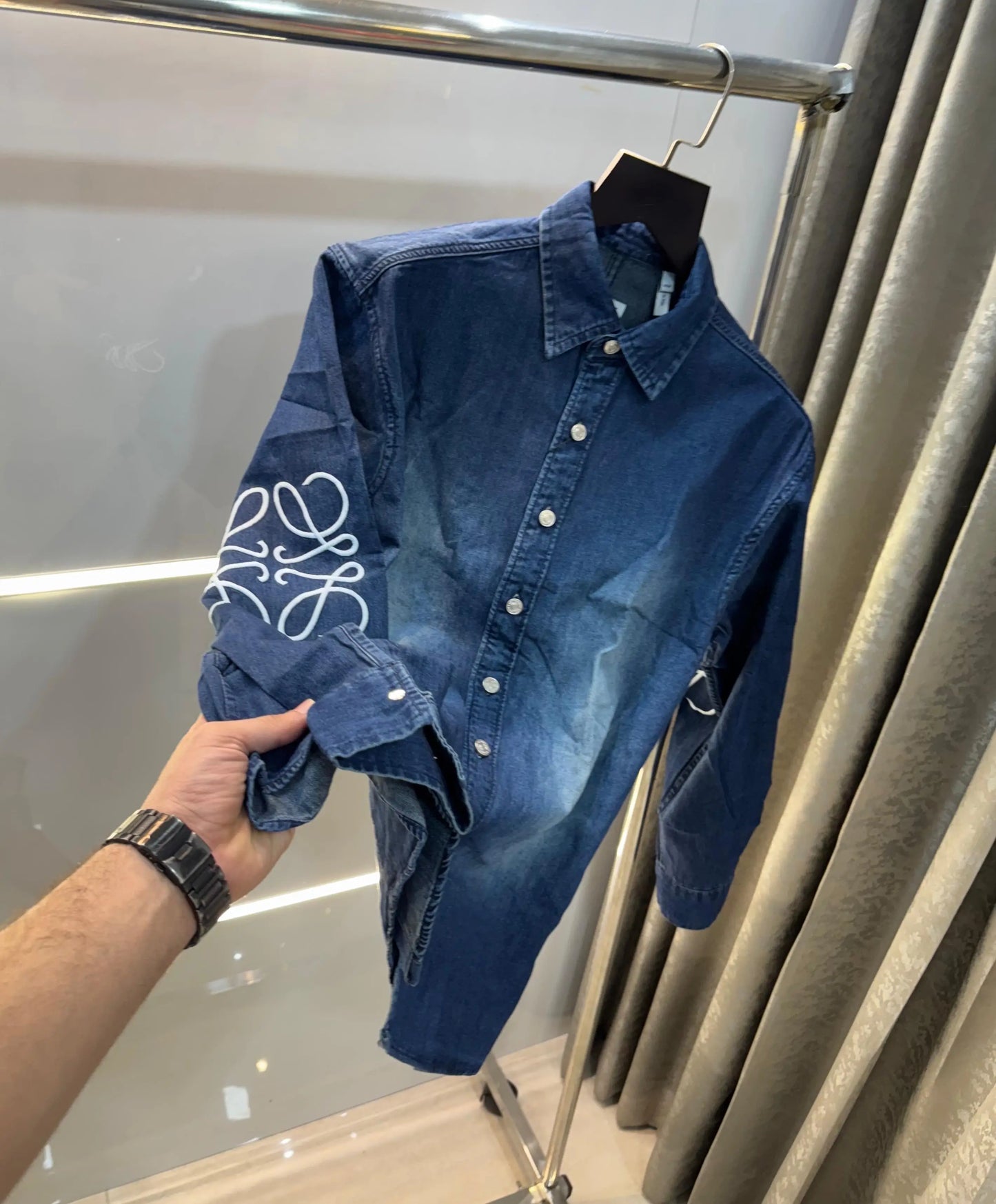 LoEwE dark blue  Designer Imported Denim Jacket