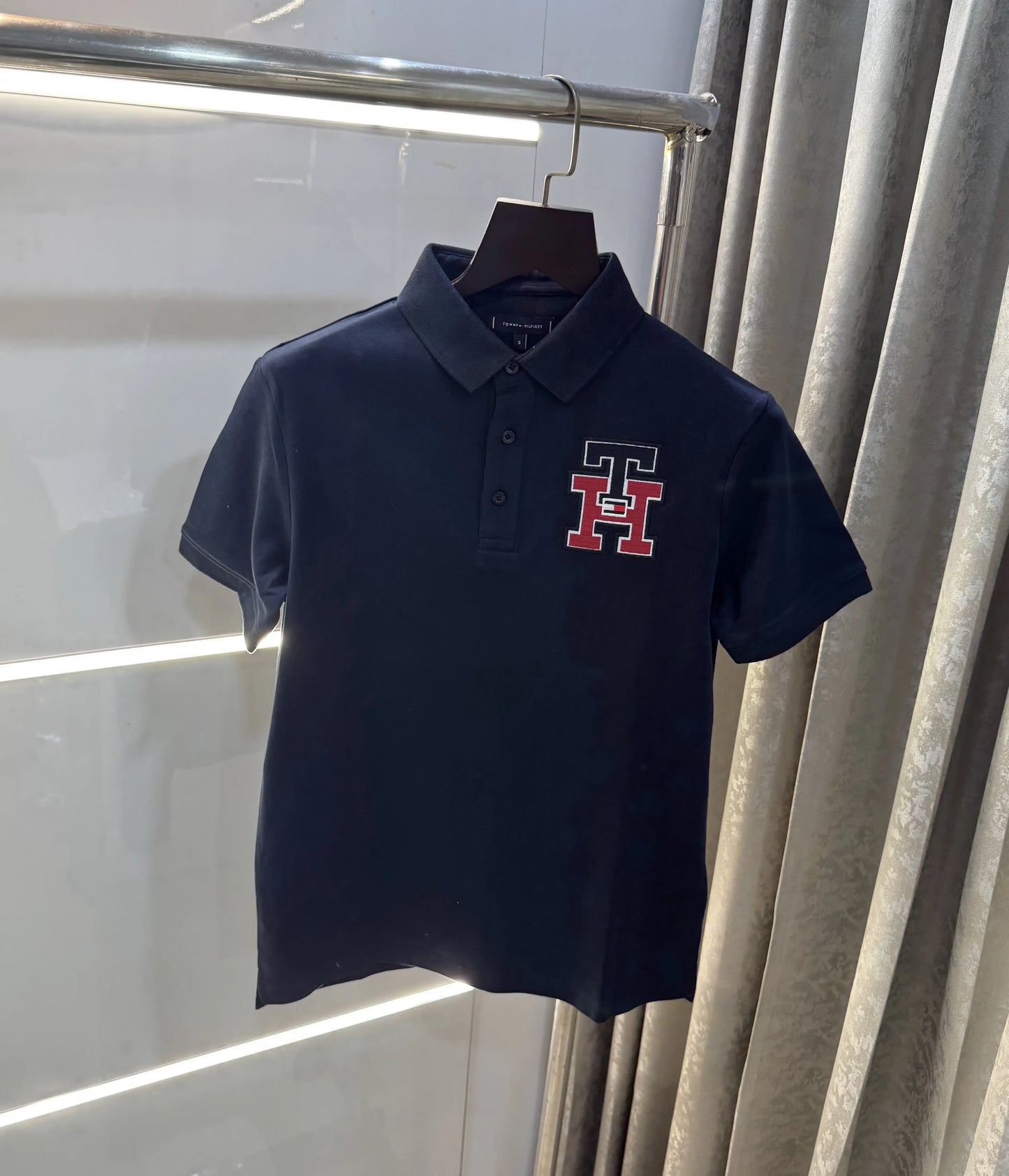Tomm y Hilfiger Navy Blue Logo Work Premium Polo T-Shirt