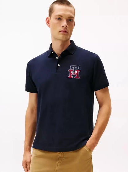 Tomm y Hilfiger Navy Blue Logo Work Premium Polo T-Shirt