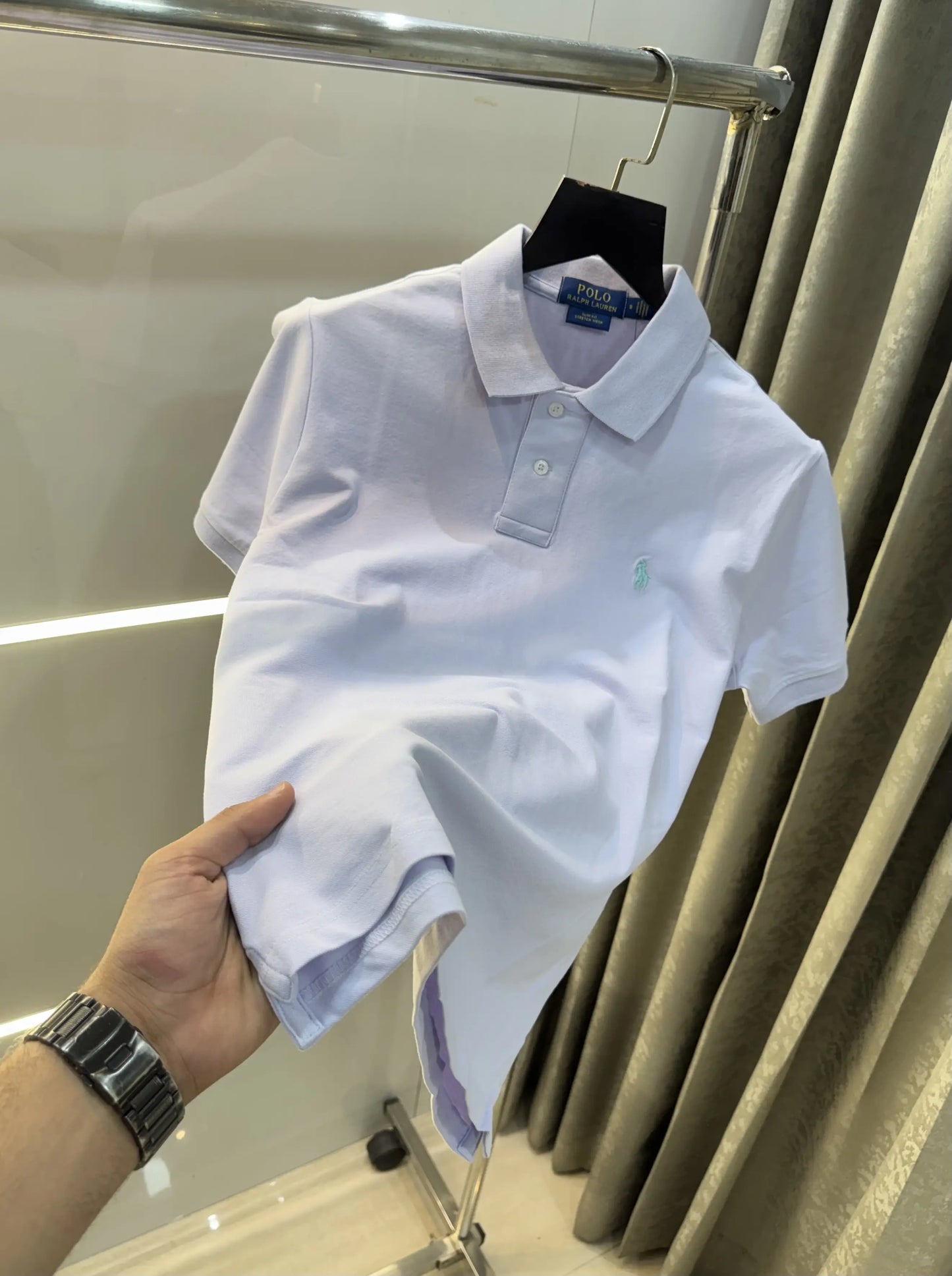 Ralph Lauren Purple Embroidery Logo premium Polo T-shirt