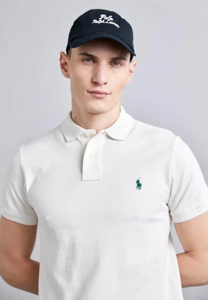 Ralph Lauren White Embroidery Logo premium Polo T-shirt