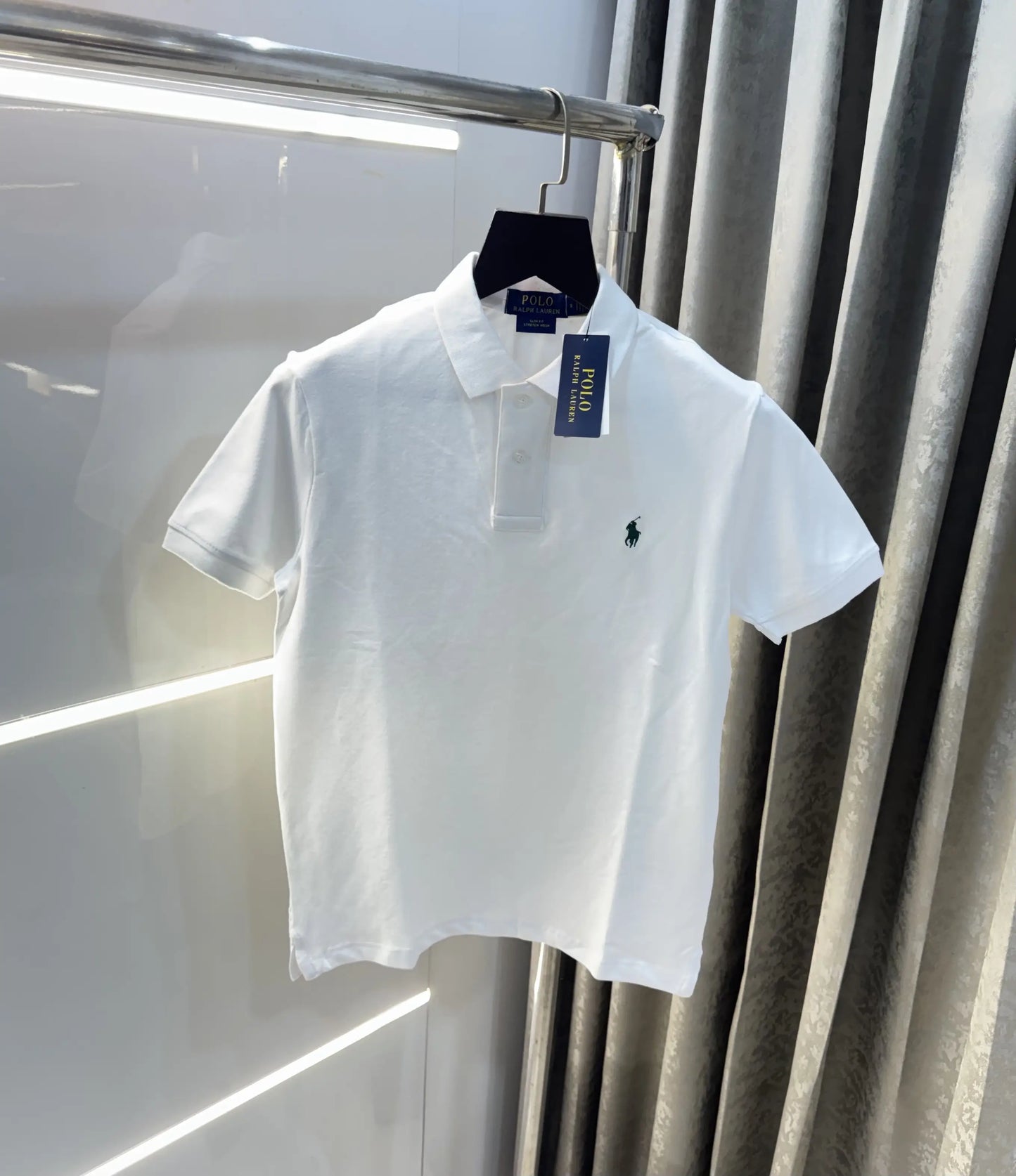Ralph Lauren White Embroidery Logo premium Polo T-shirt