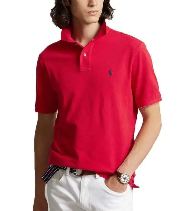 Ralph Lauren Red Embroidery Logo premium Polo T-shirt