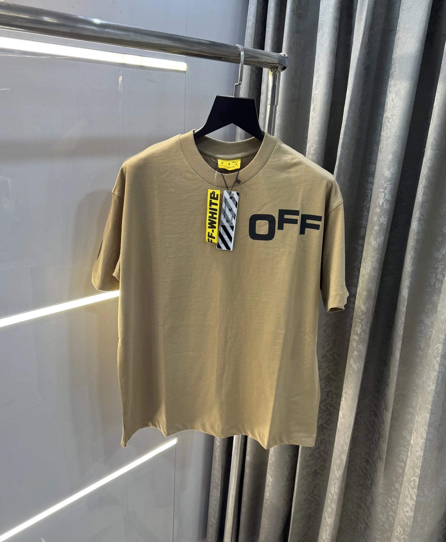 Off White Beige Imported Oversized T-Shirt