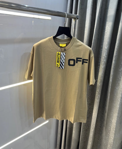 Off White Beige Imported Oversized T-Shirt