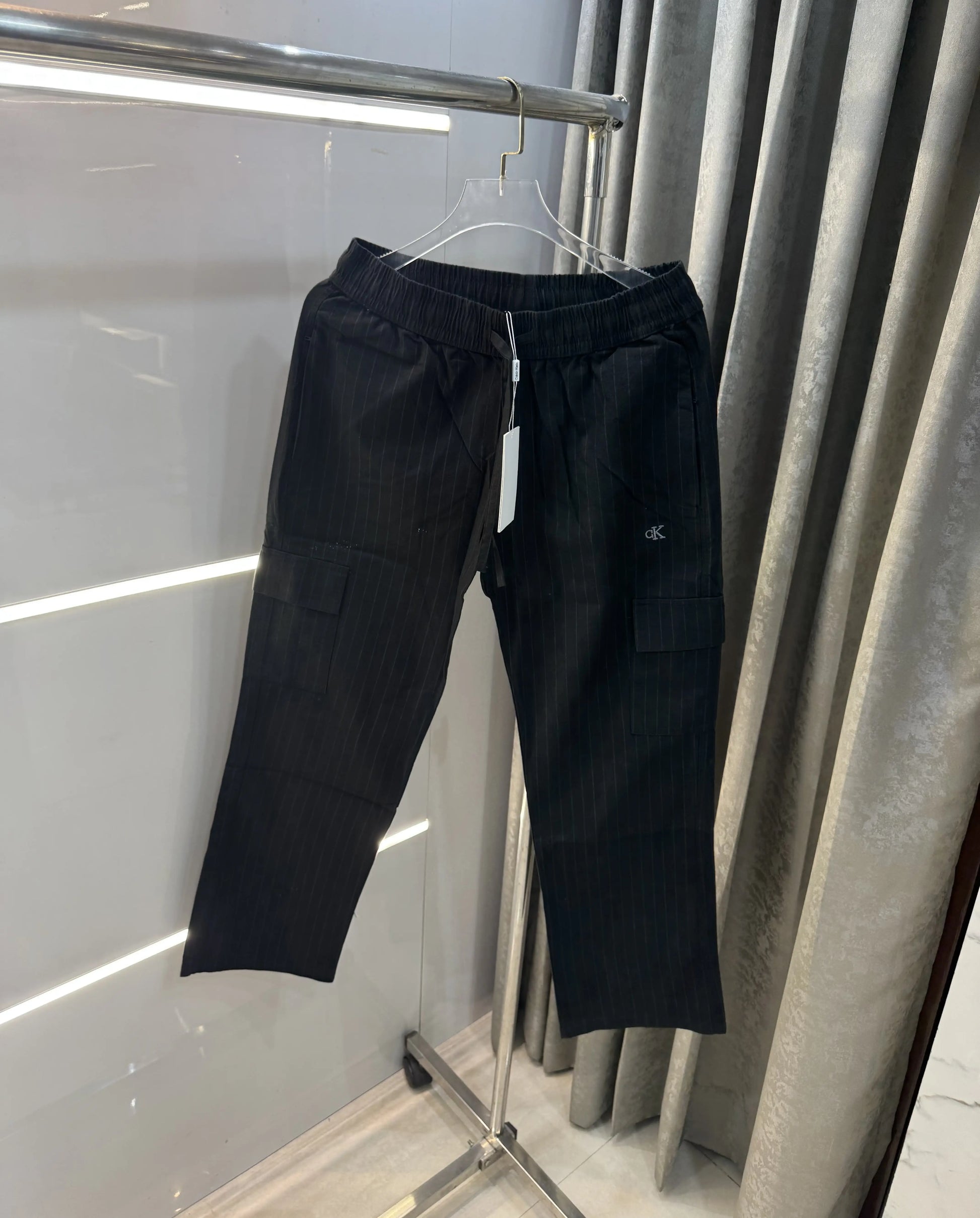 Calvin  Klein Black Stripes Classic Trouser