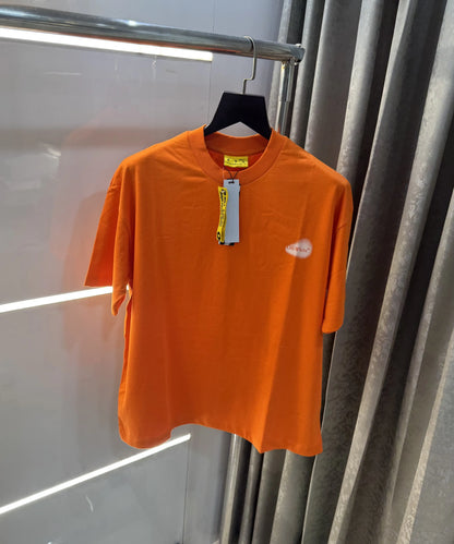 Off White Orange Printed Imported Oversized T-Shirt