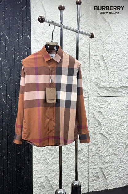 Burberr y Design 6 Checks Premium Shirt With Original Bo_-x Packing