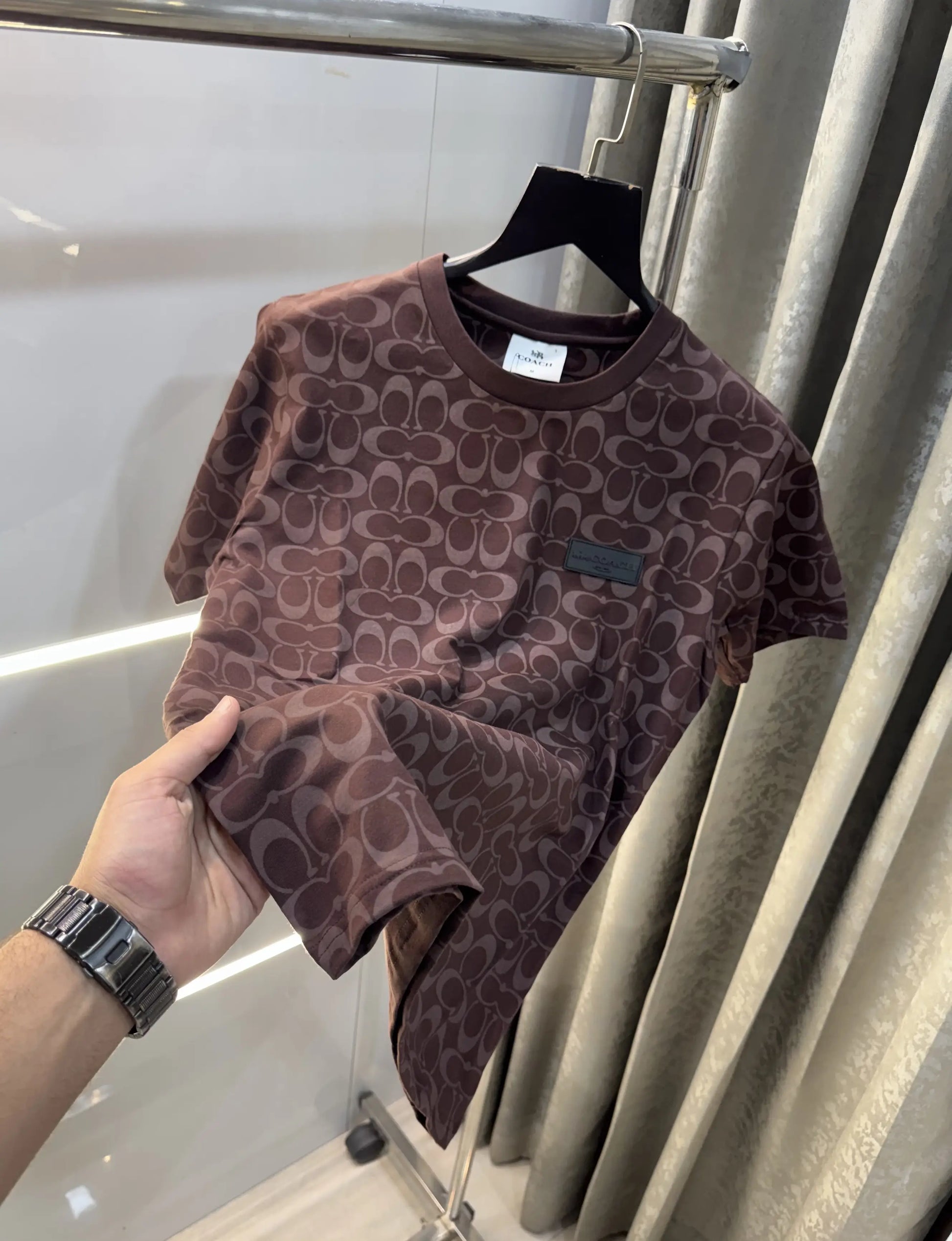 Coach Brown Monogram Premium T-Shirt