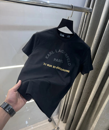 Karl Lagerfeld Black Logo Work Premium T-Shirt
