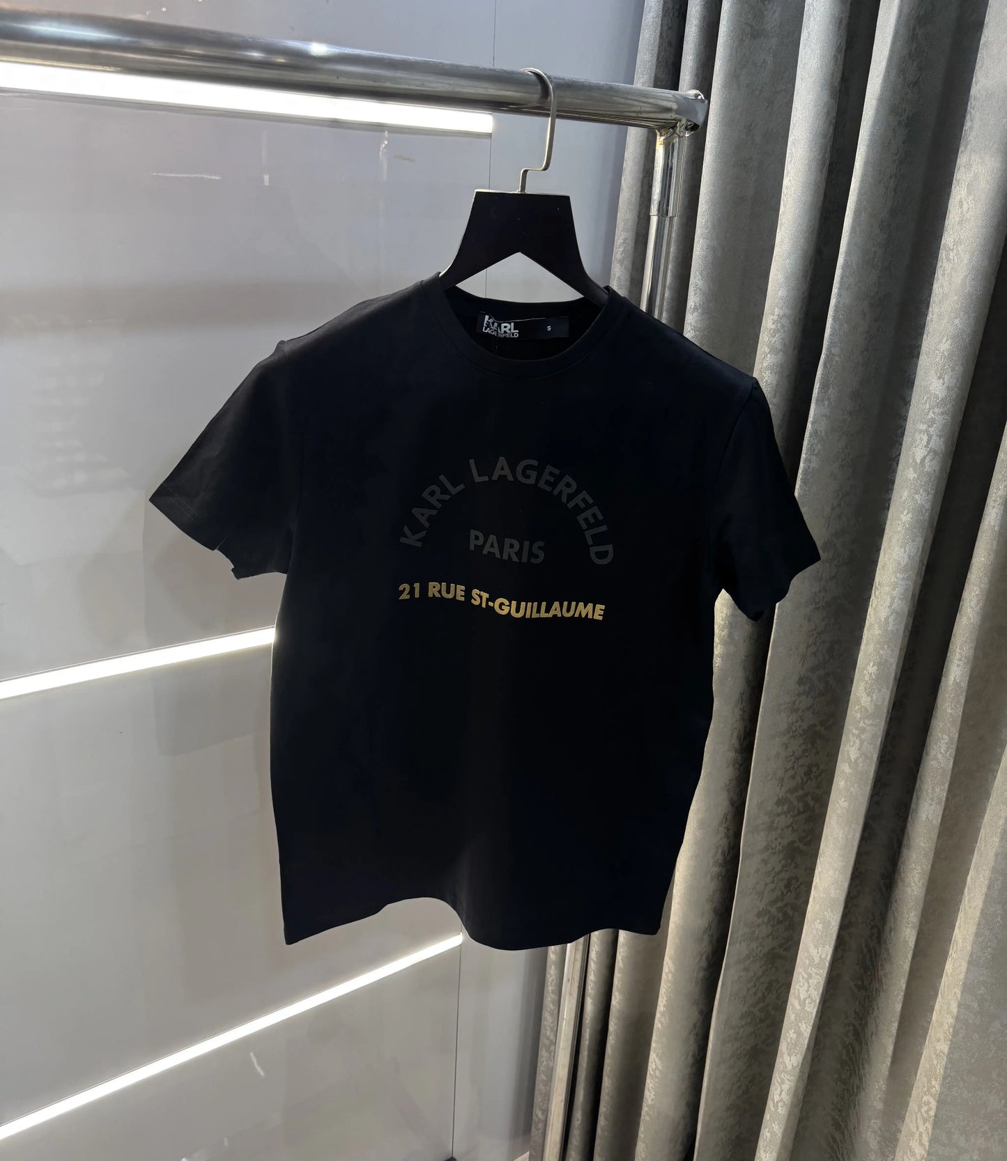 Karl Lagerfeld Black Logo Work Premium T-Shirt