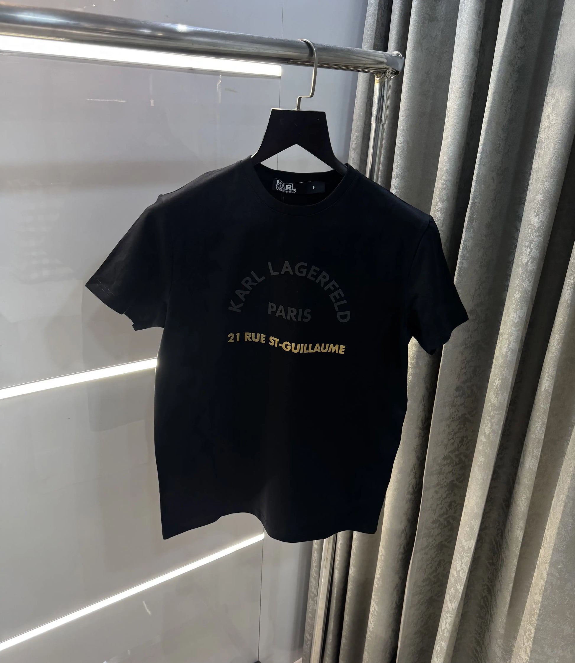 Karl Lagerfeld Black Logo Work Premium T-Shirt