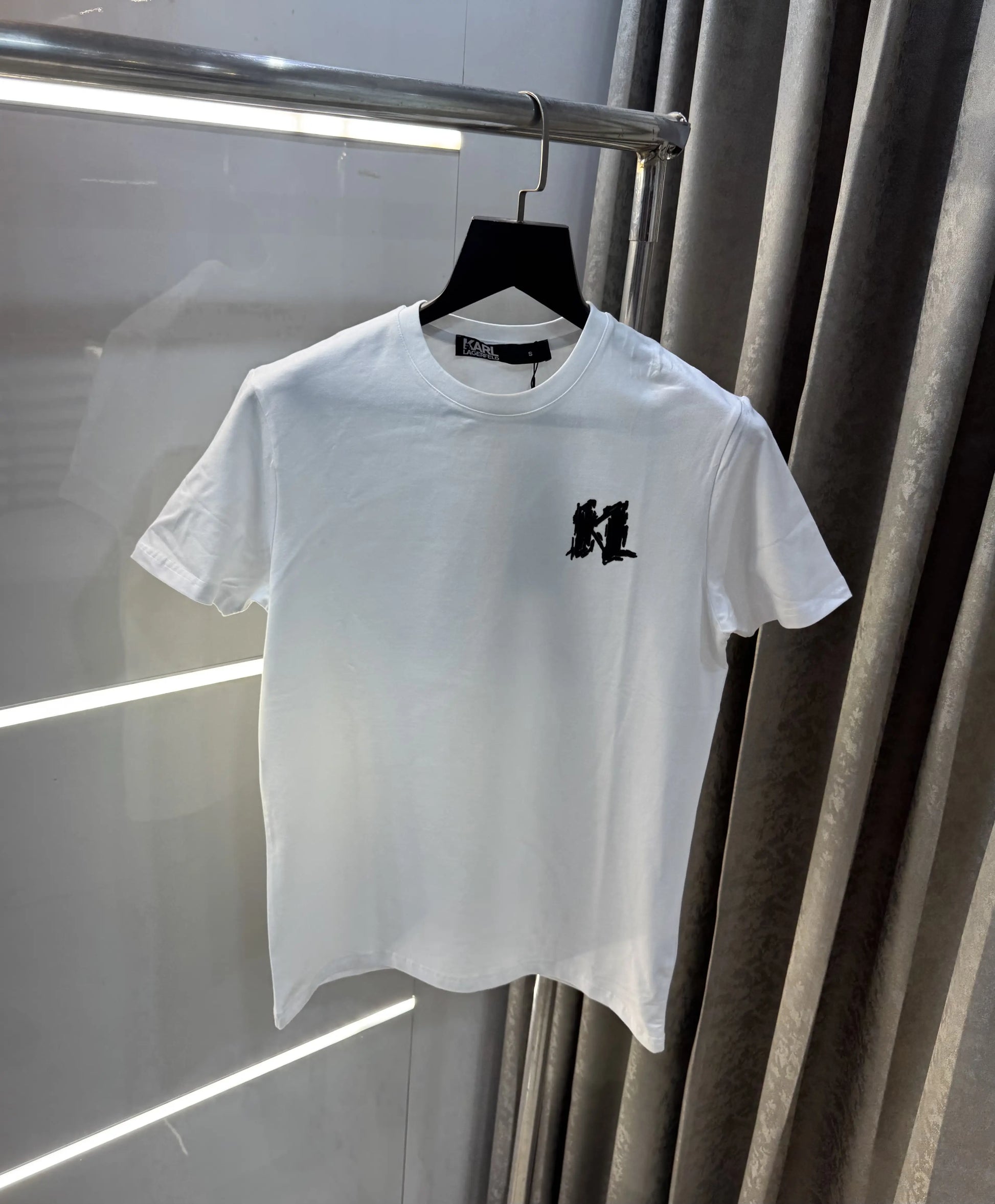 Karl Lagerfeld White Logo Work Premium T-Shirt