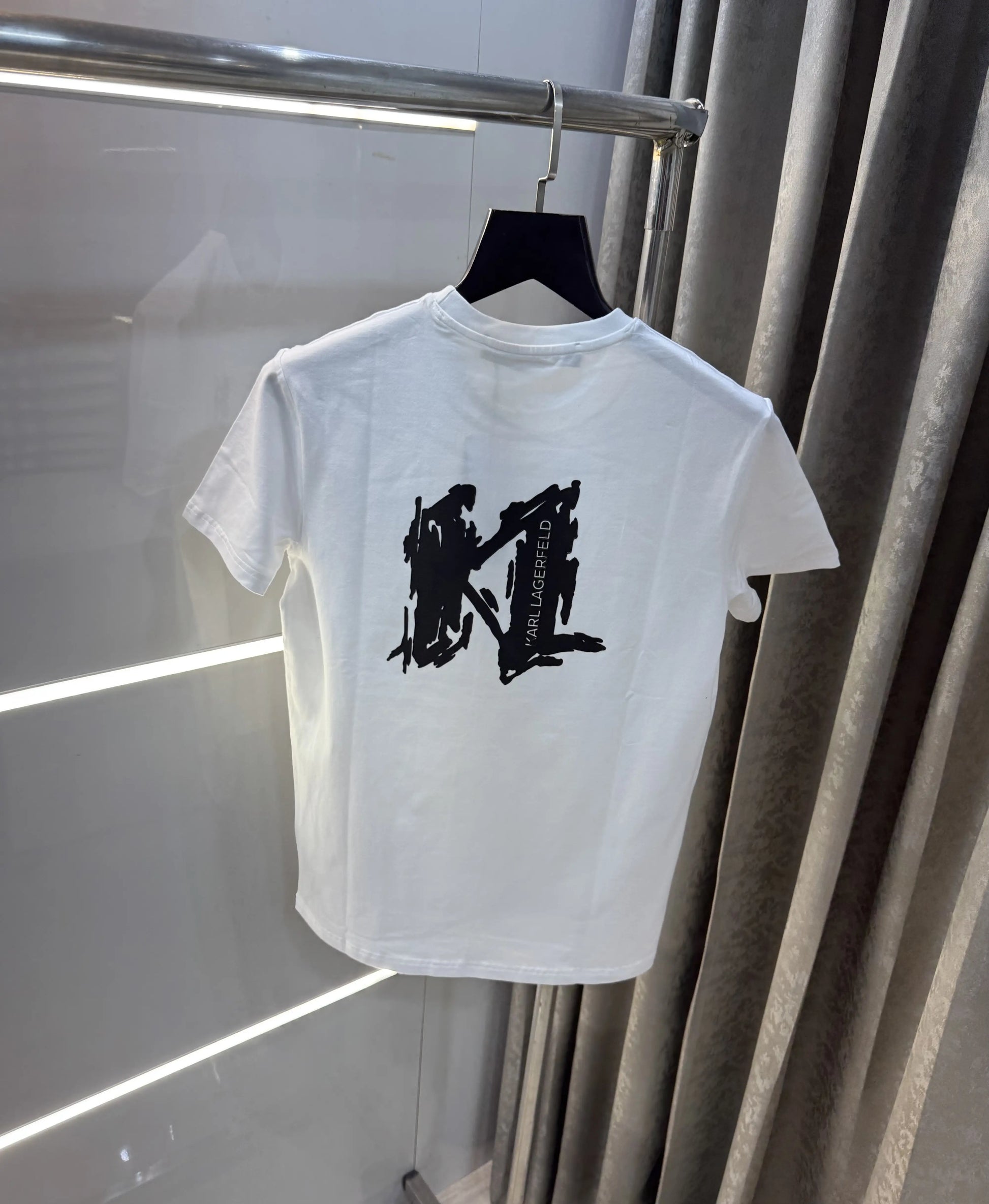 Karl Lagerfeld White Logo Work Premium T-Shirt