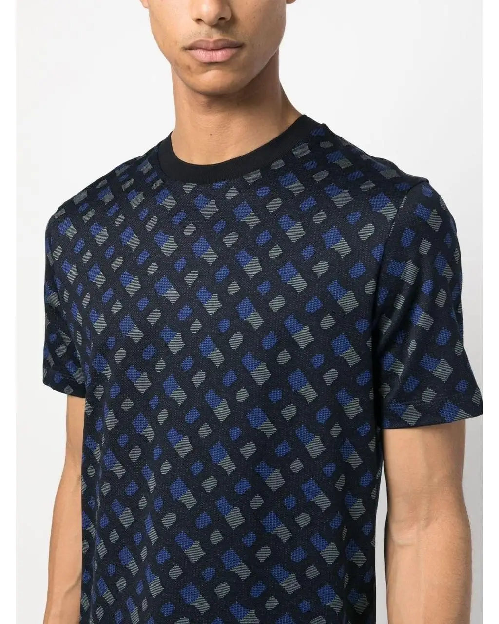 Hugo Boss Navy Blue Printed Premium T-Shirt