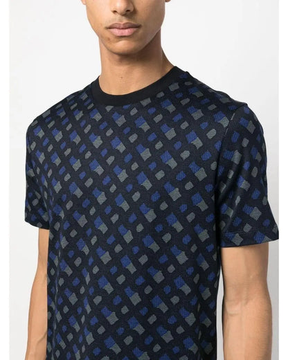 Hugo Boss Navy Blue Printed Premium T-Shirt
