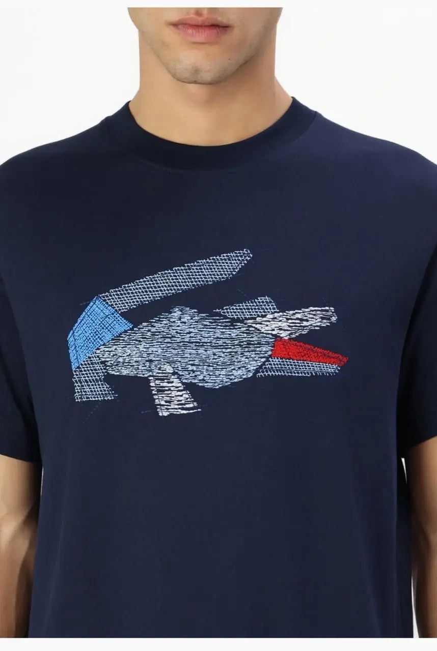 Lacost e Navy Blue Logo Work Premium T-Shirt