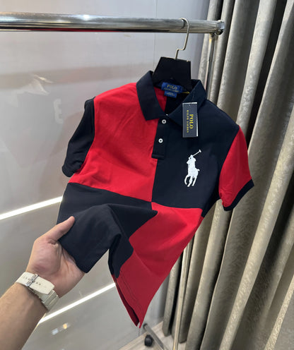 Ralph Lauren Red Embroidery Logo premium Polo T-shirt