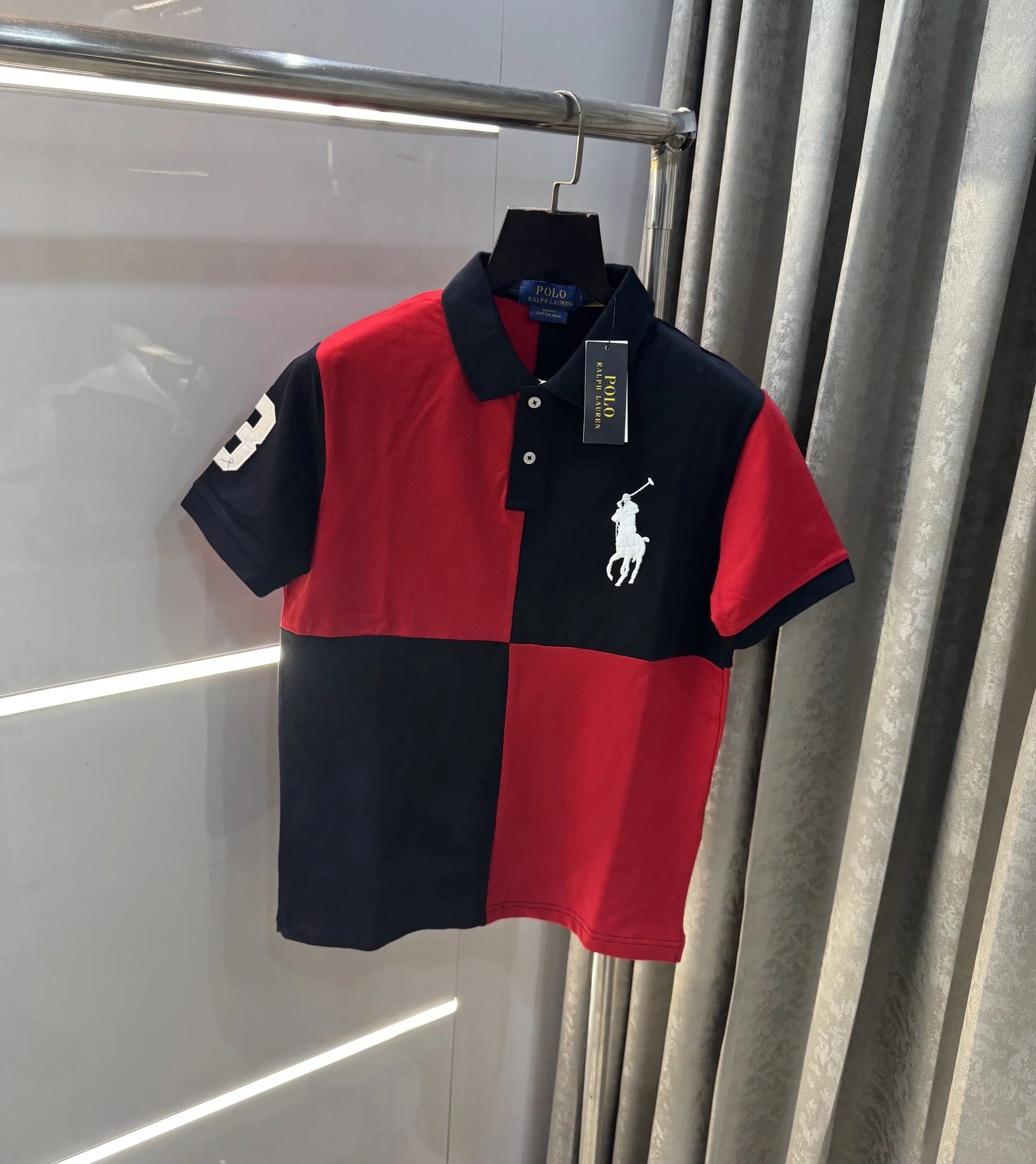 Ralph Lauren Red Embroidery Logo premium Polo T-shirt