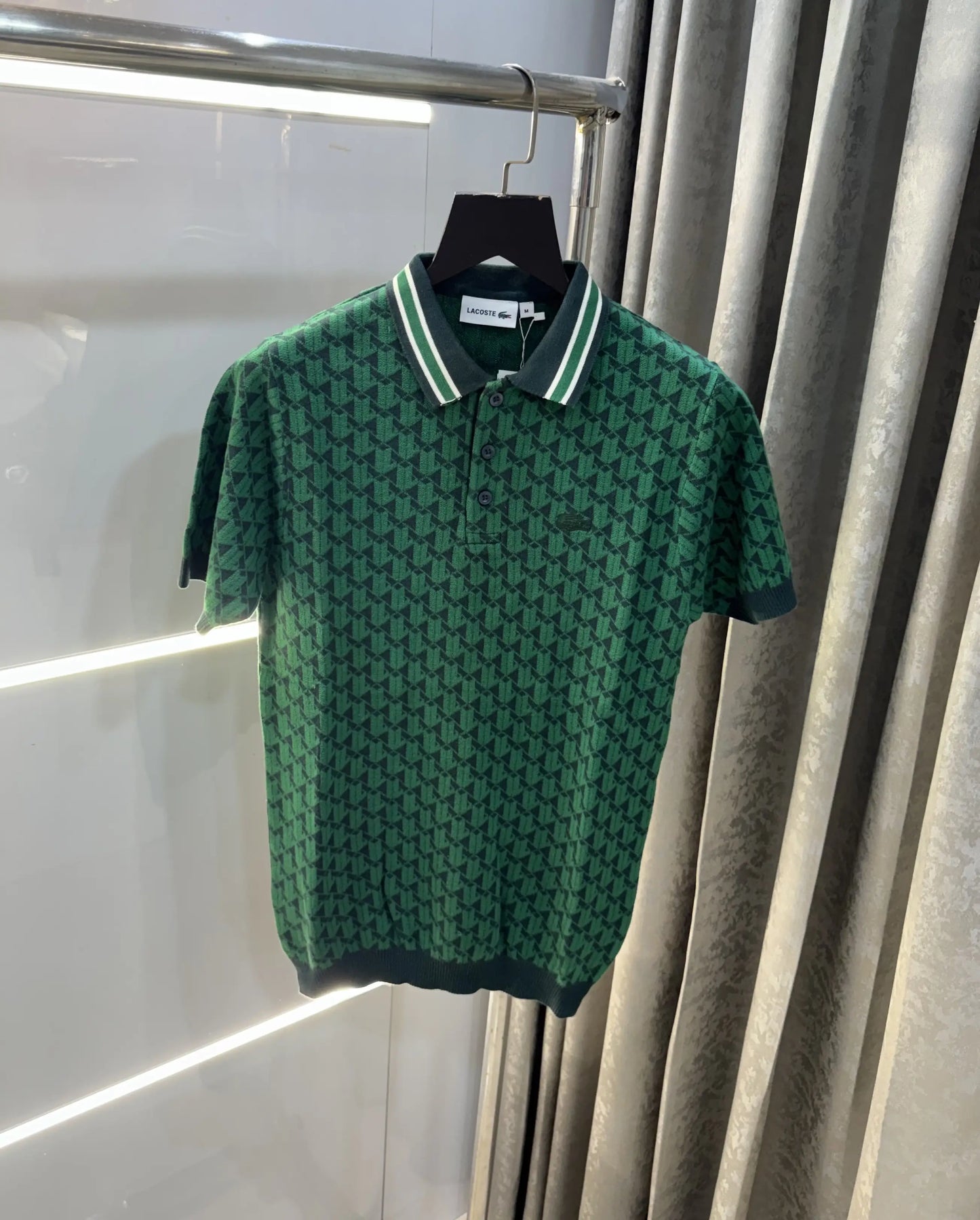 Lacost e Green Imported Knitted Polo T-Shirt
