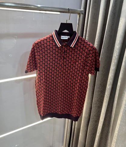 Lacost e Rust Imported Knitted Polo T-Shirt