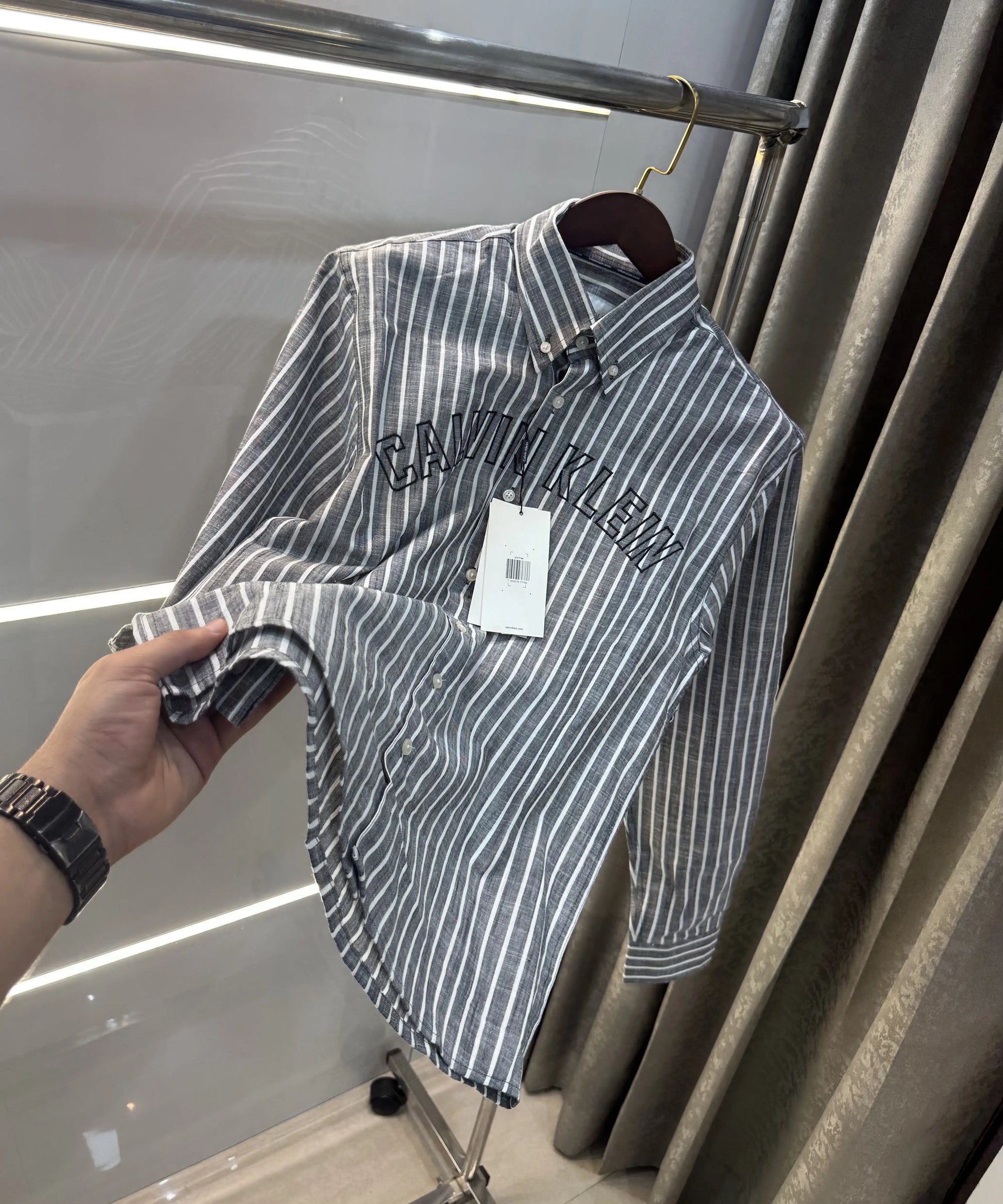Calvin Klein Grey Stripes Premium Shirt