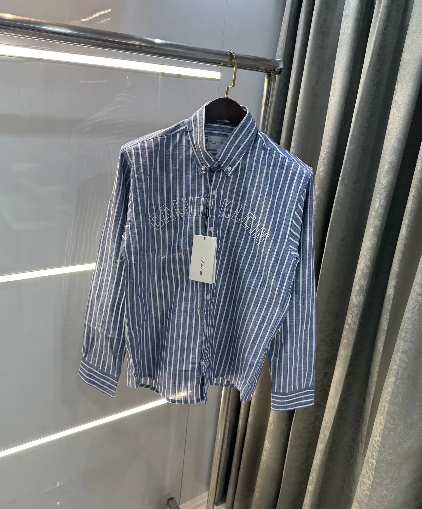 Calvin Klein Indigo Blue Stripes Premium Shirt